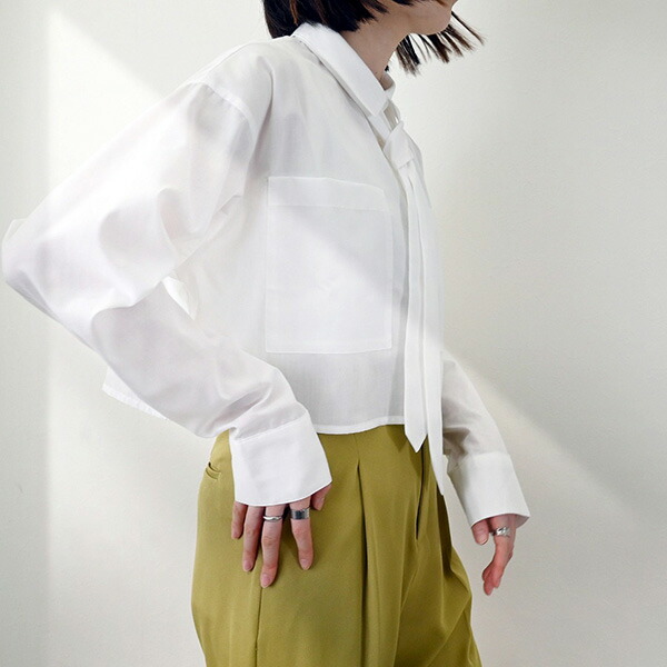 楽天市場】【取り寄せ対応】シャツ ブラウス クロップド ショート丈