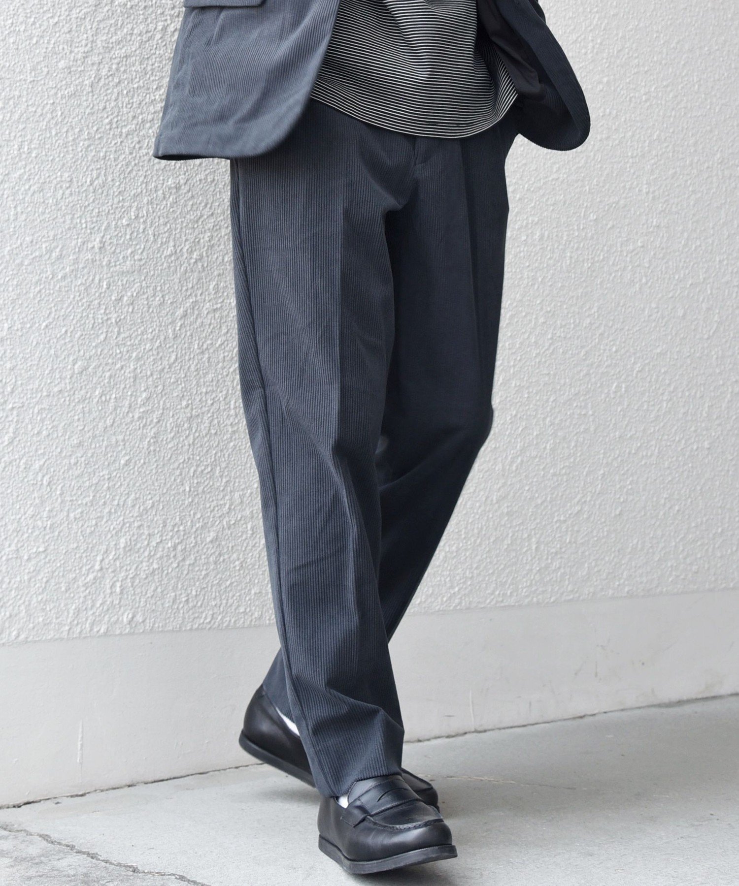 BEAUTY & YOUTH セットアップ M コーデュロイ GRAY メンズセットアップ グレー ジャケット パンツ コーデュロイ ビジネス