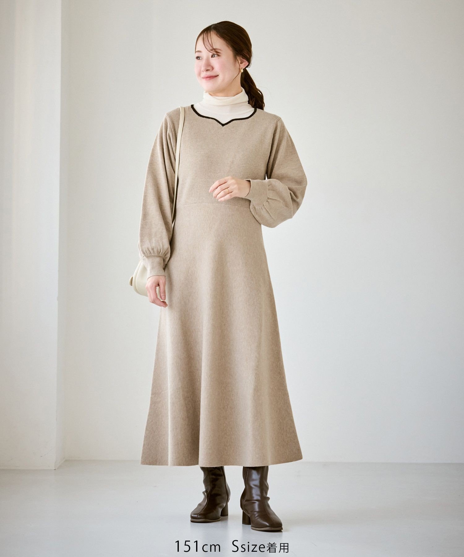 ROPE' PICNIC｜ハートネックニットワンピース | Rakuten Fashion(楽天