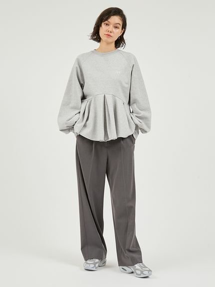 emmi｜ペプラムラメ裏毛プルオーバー | Rakuten Fashion(楽天