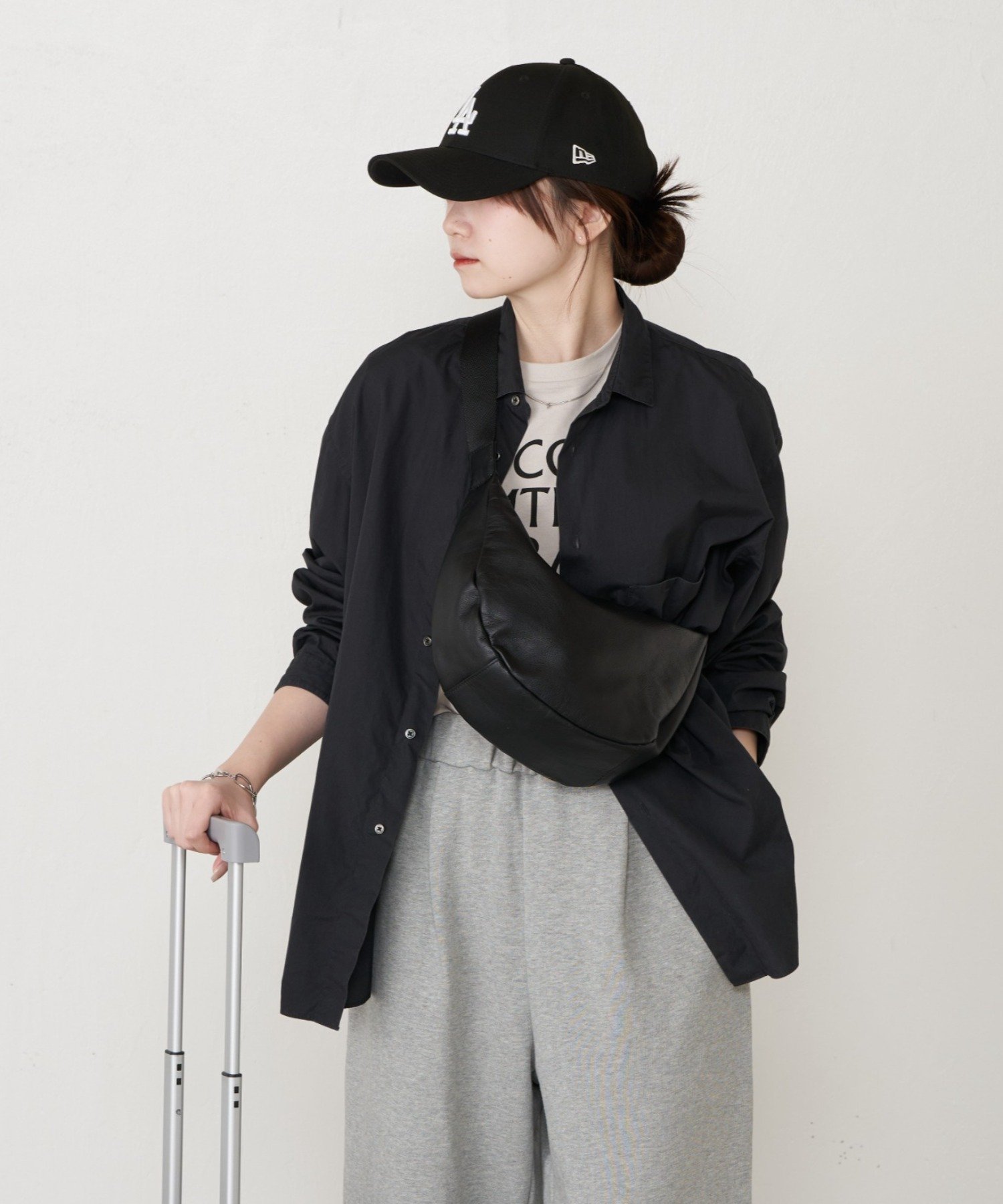 russet｜《3/4~価格改定》ソフトレザーラウンドショルダーバッグ