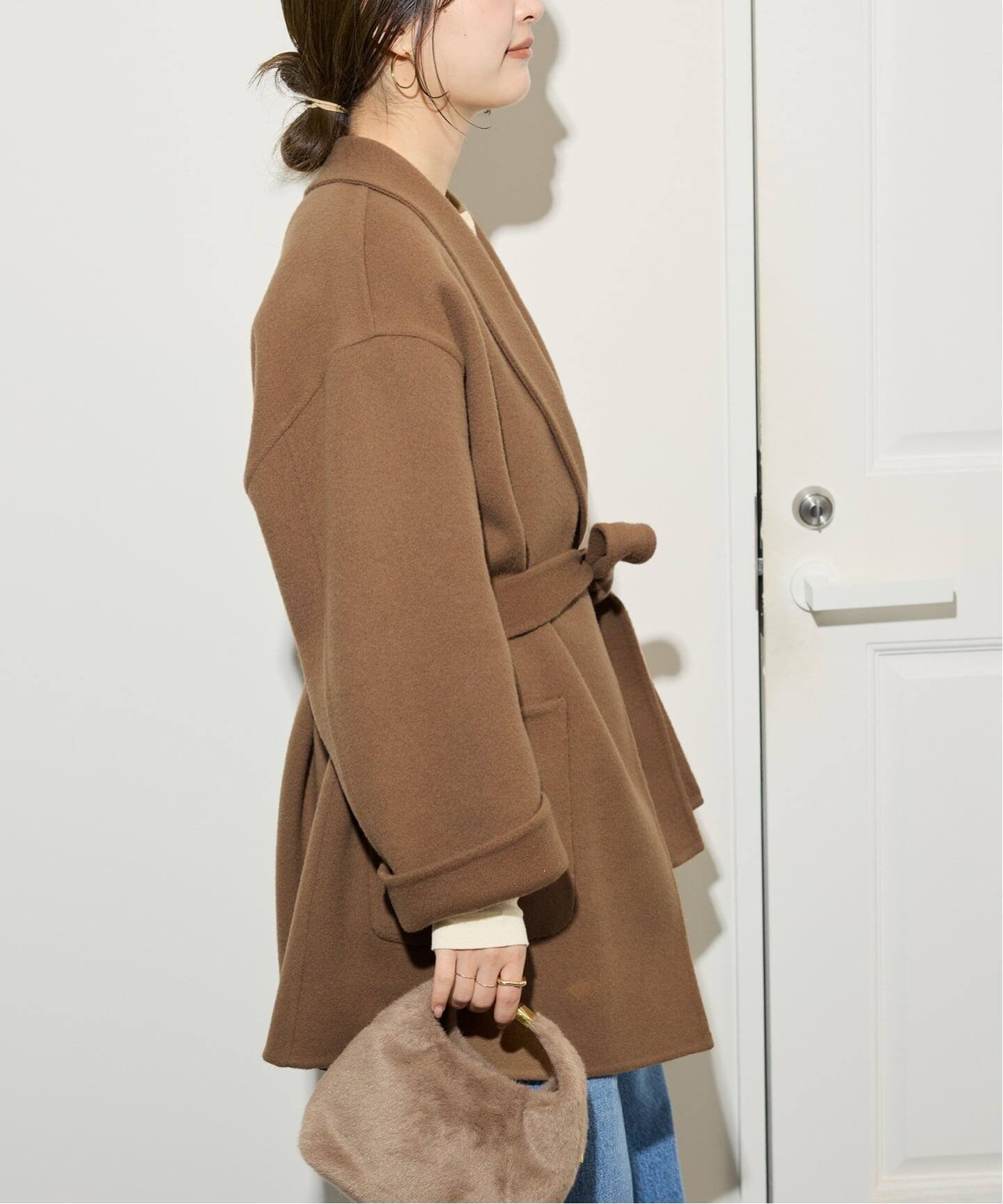 SLOBE IENA｜SUPER140 ダブルフェイスベルテッドコート | Rakuten