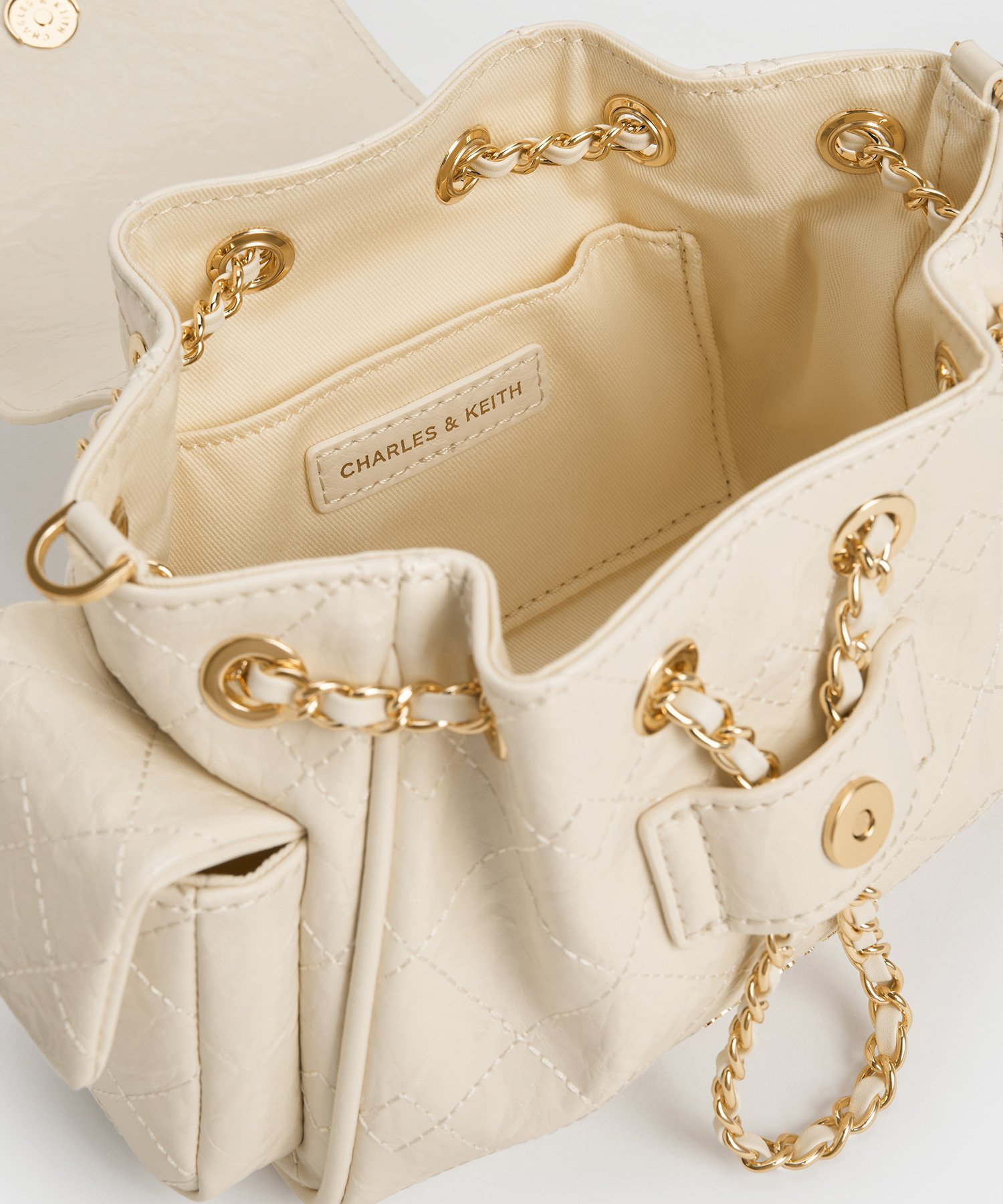 CHARLES & KEITH｜Duo ドゥオ ツーウェイフロントフラップバックパック