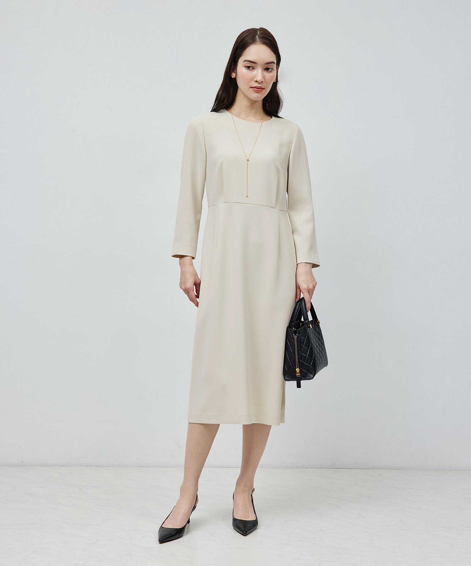 ROPE'｜トリアセダブルクロスウエストコンシャスワンピース | Rakuten