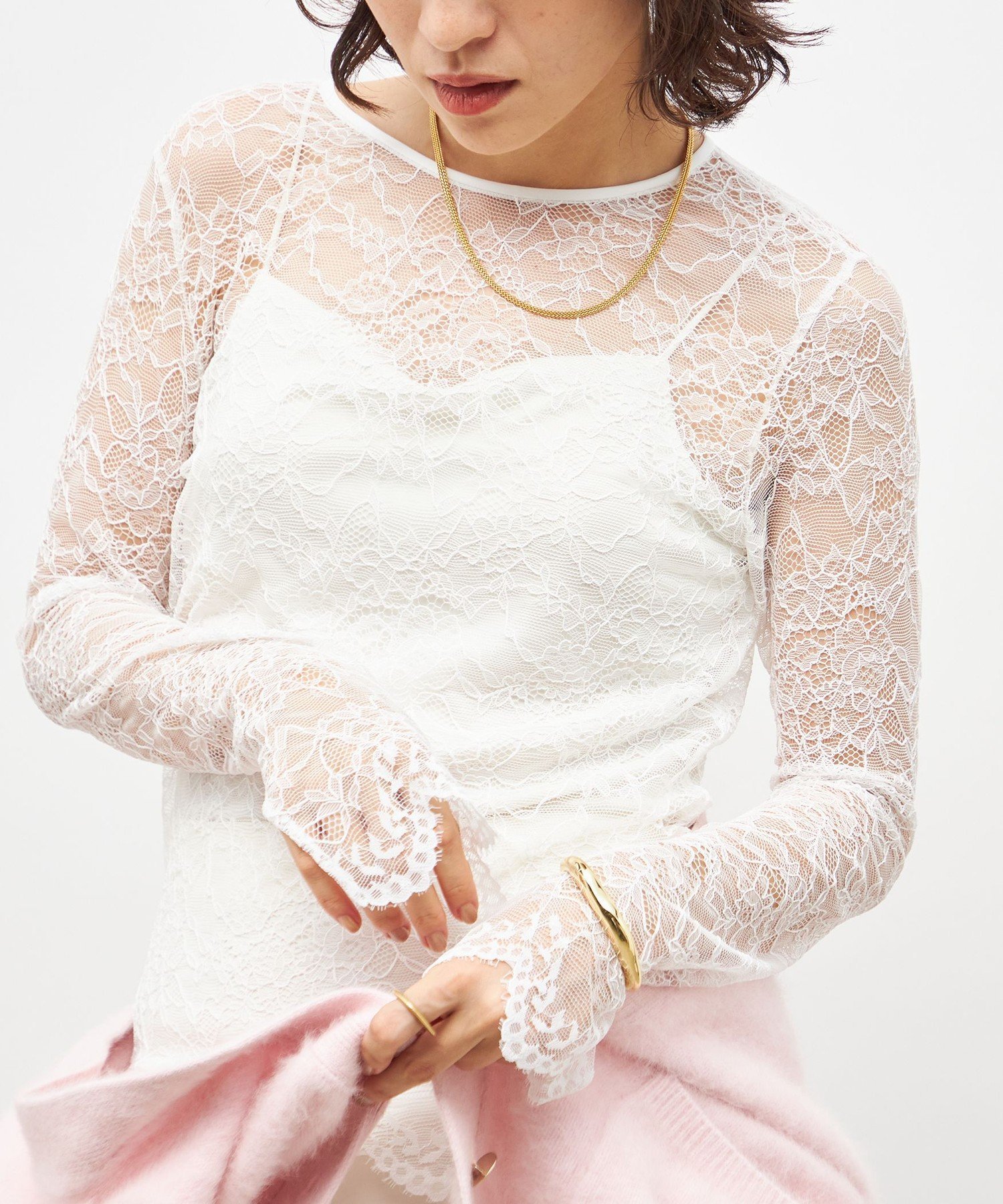 NOLLEY'S｜ウォッシャブルラッセルレースTブラウス | Rakuten Fashion