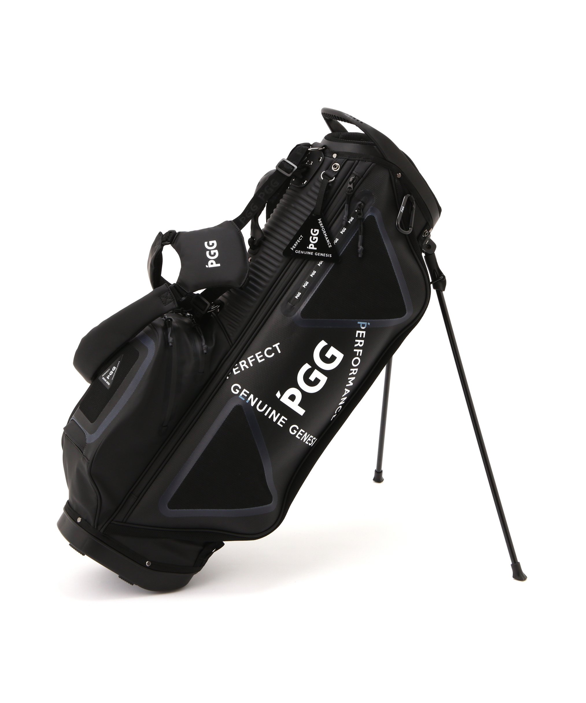 パーリーゲイツ キャディバッグ ショルダー式 スタンド式 軽量 黒 赤