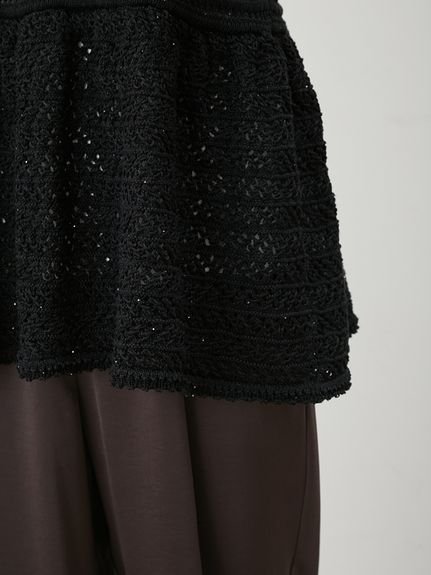 Mila Owen｜【ウォッシャブル】クロシェニットキャミ×ノースリトップス