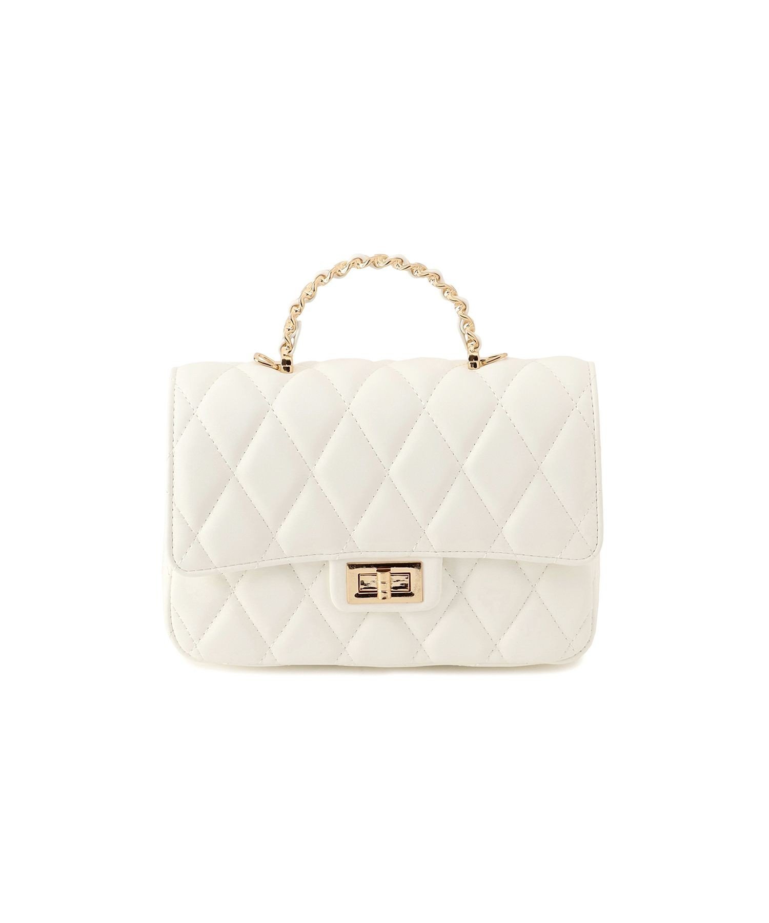 VIS｜チェーンハンドルキルティングショルダーバッグ/2WAY・一部WEB