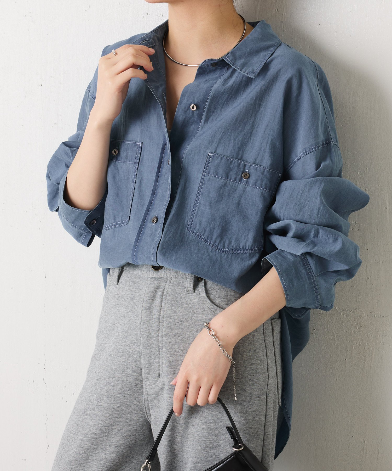 COLLAGE GALLARDAGALANTE｜シアーデニムシャツ | Rakuten Fashion(楽天