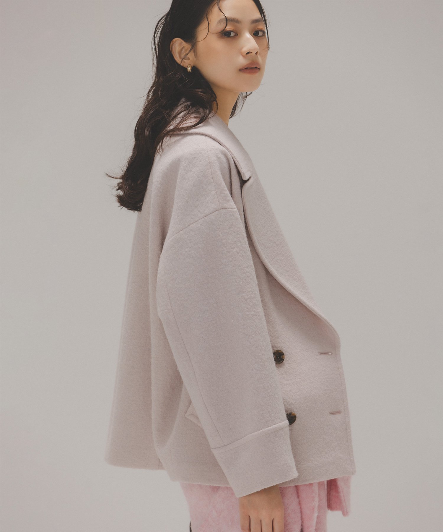 NATURAL BEAUTY BASIC｜ウーリーフォルムハーフコート | Rakuten