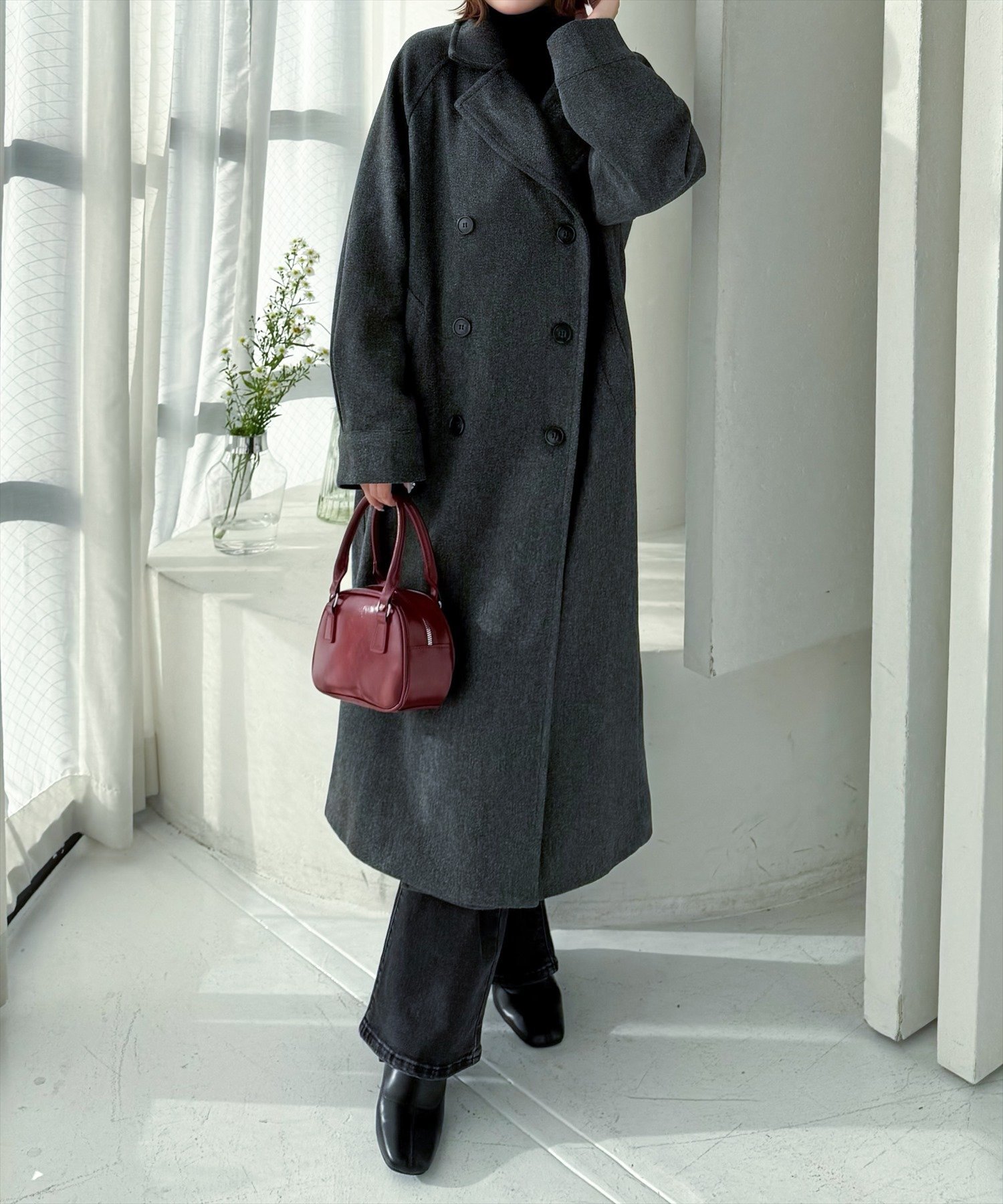 clear｜オーバーサイズダブルロングコート | Rakuten Fashion(楽天