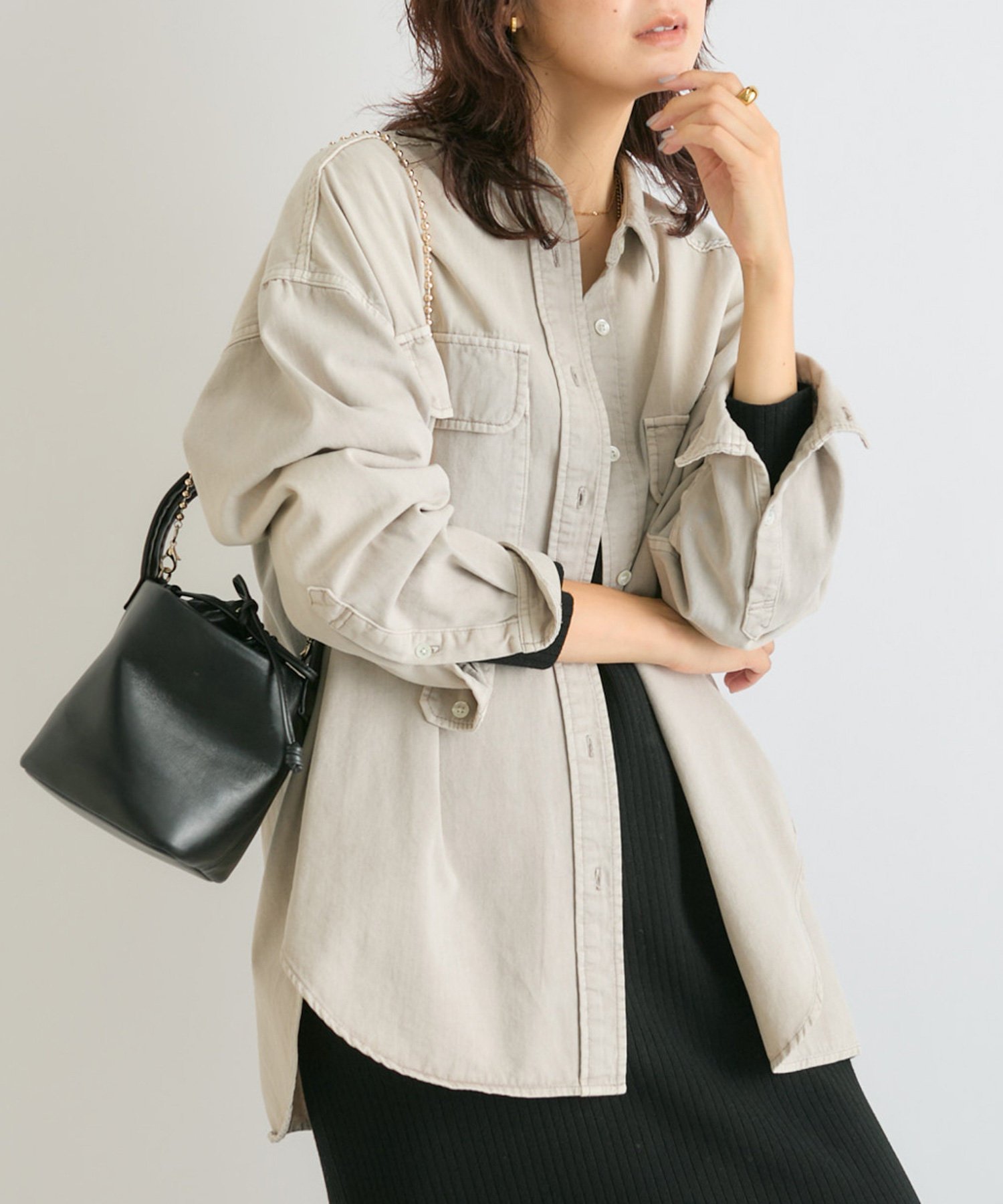 RIVE DROITE｜【ベストセラー】【MONN.:.(モン)】ビッグデニムシャツ