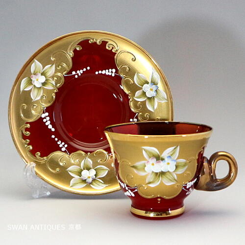 楽天市場】ヴェネチアン ベネチアン グラス ムラノ カップ＆ソーサー