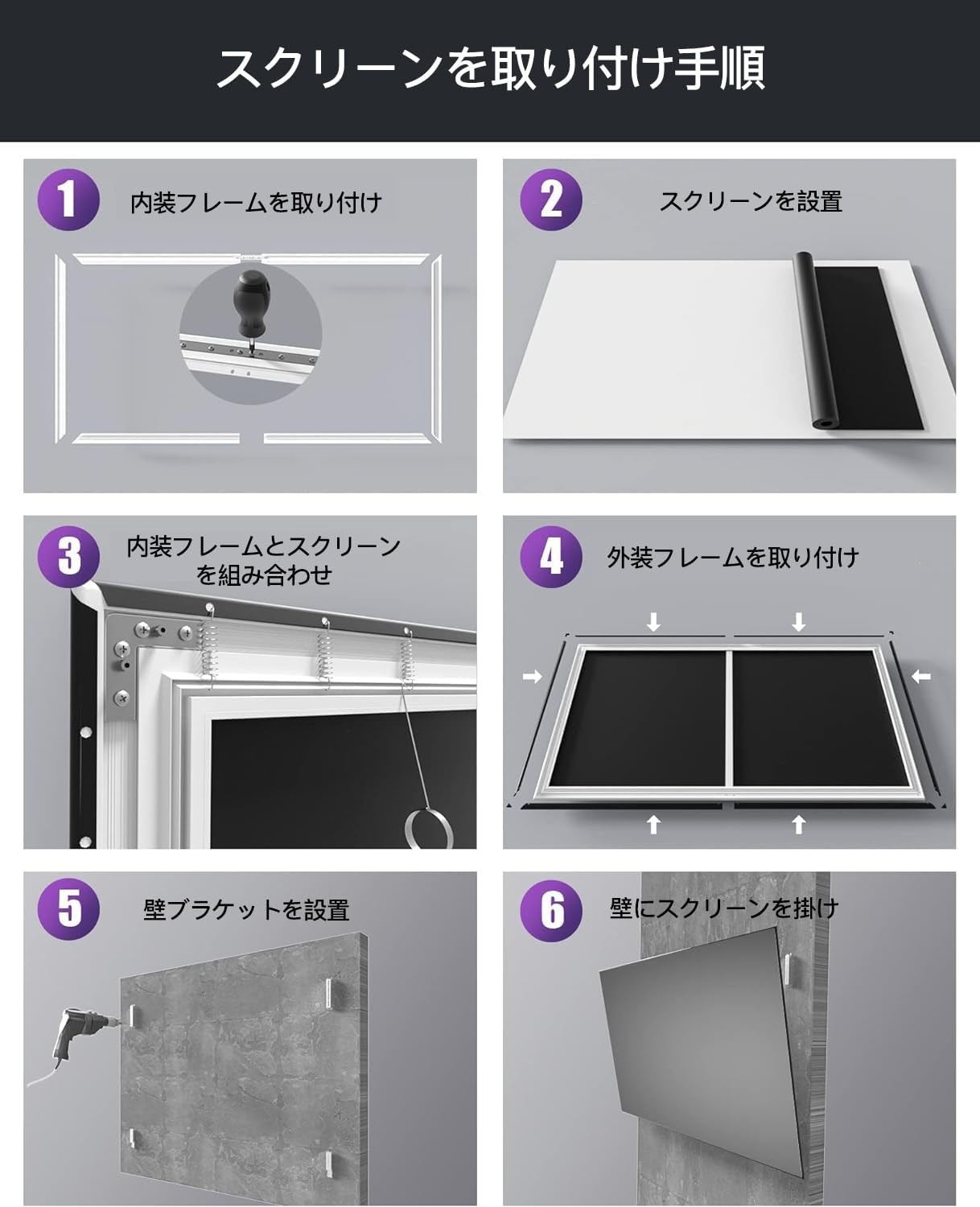 楽天市場】100インチ 壁掛け式プロジェクタースクリーン 画質80%向上