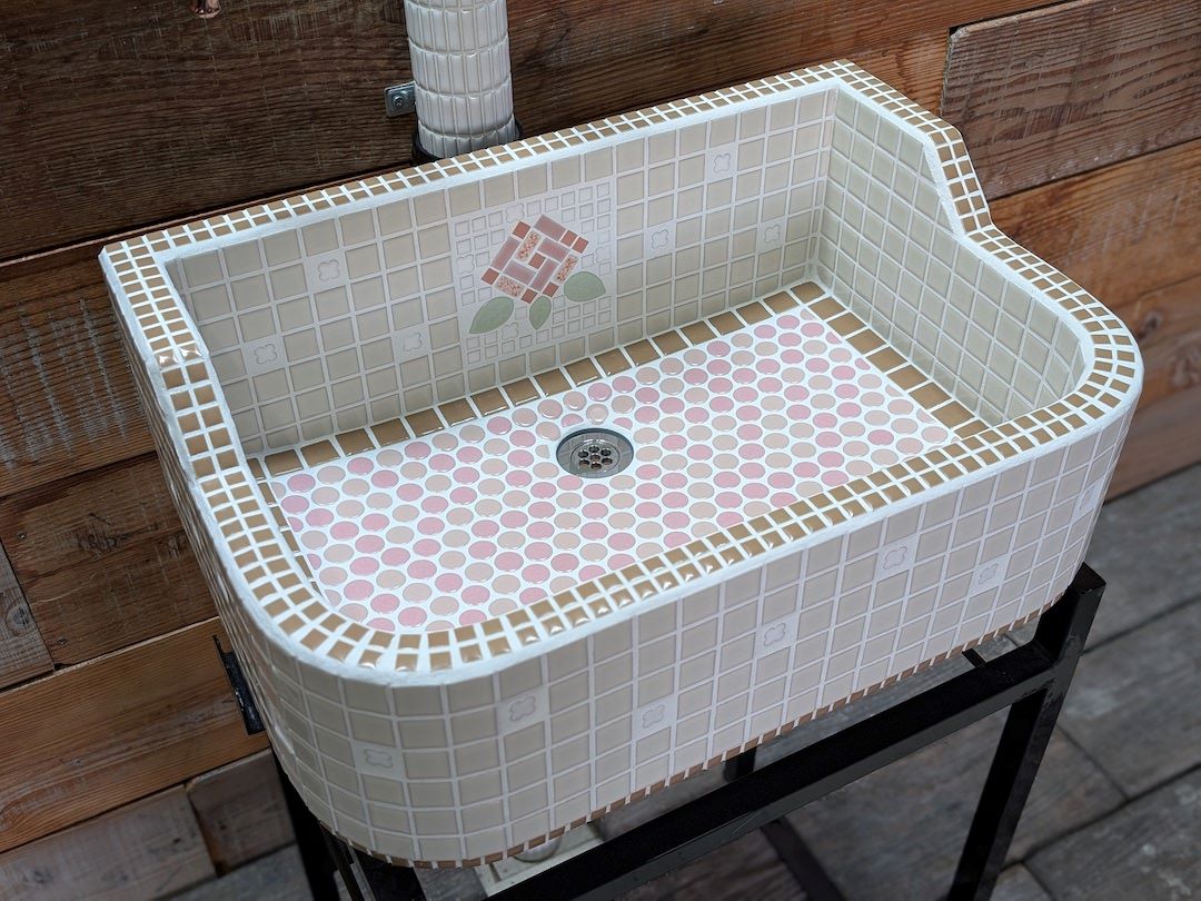 楽天市場】【即納可能】ガーデンシンク タイルシンク タイル流し台