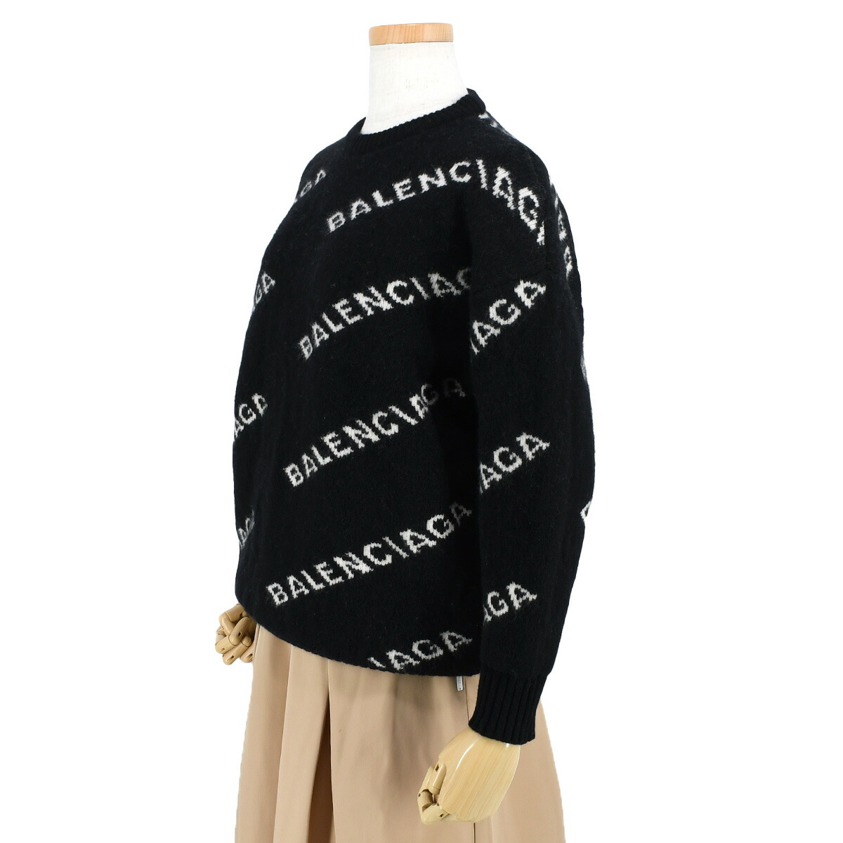 楽天市場】バレンシアガ BALENCIAGA ロゴ総柄 セーター ニット 555273