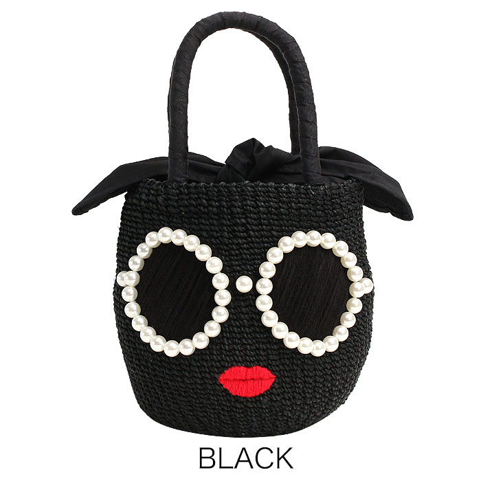 楽天市場】アジョリー バッグ かごバッグ かご パールサングラスかご