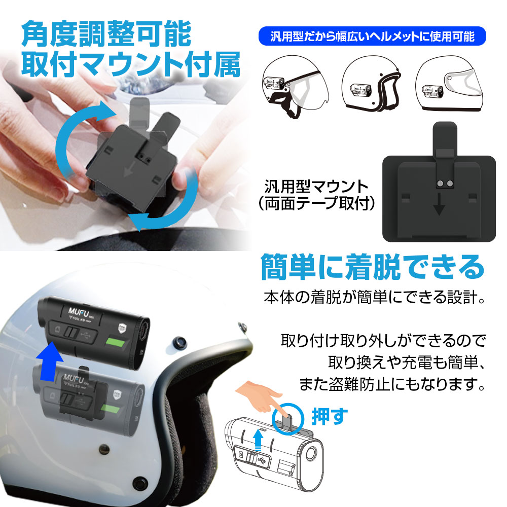 楽天市場】ドライブレコーダー バイク用 2カメラ 前後 同時録画 MUFU