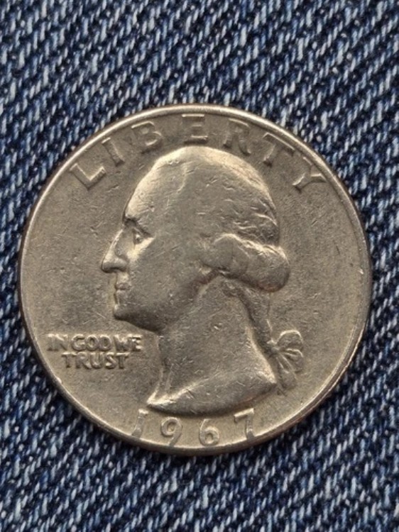 楽天市場】1967年 25セント硬貨 アメリカ合衆国 ミントマークなし