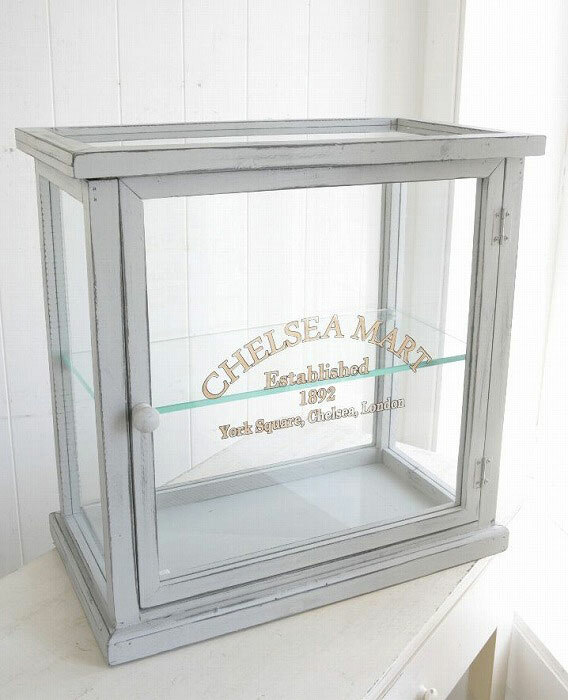 楽天市場】ガラスケース ショーケース アンティーク シャビー 北欧