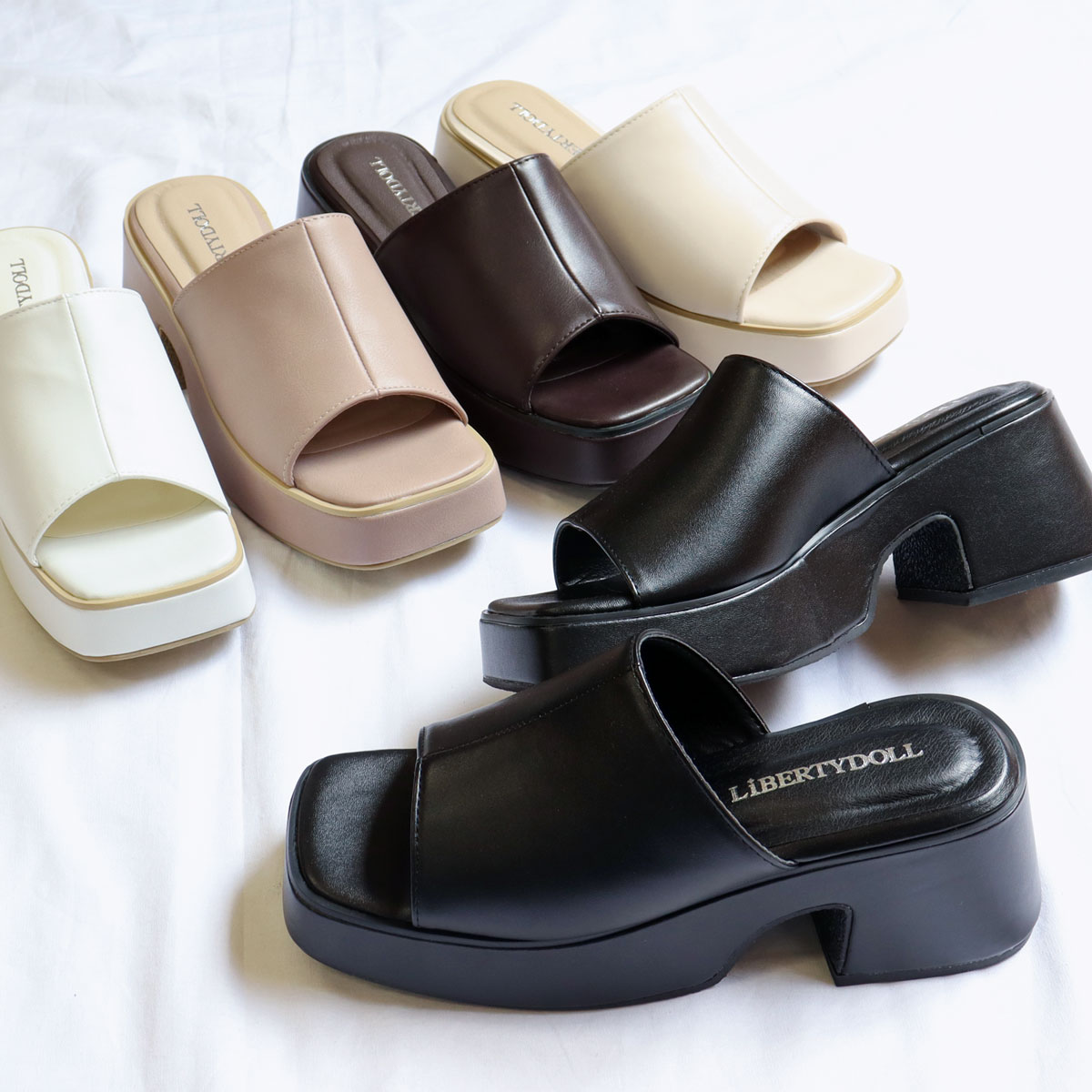 270】レディースkoos ミュールサンダル 22.5cm 35 270