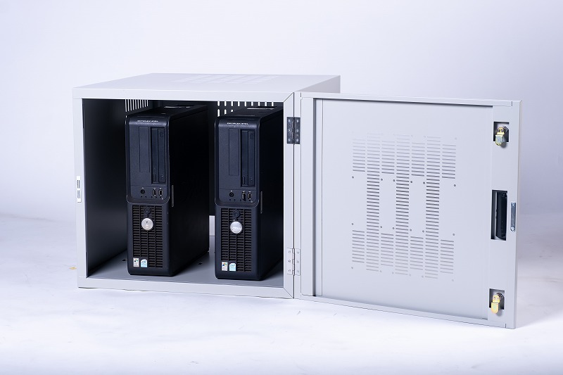 楽天市場】セキュリティボックス L 鍵付き 排熱 デスクトップ PC