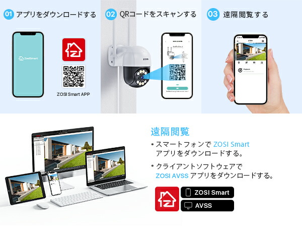 楽天市場】防犯カメラ 追尾 屋外 ワイヤレス 監視カメラ 200万画素 300