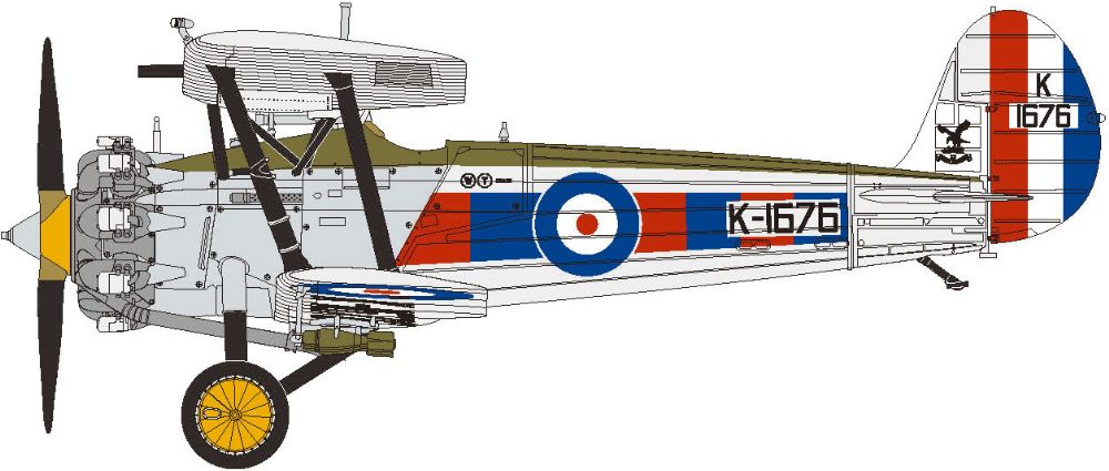 1/48 ブリストル ブルドッグ Mk.ⅡA【X5145:5063129038830】｜AIRFIX