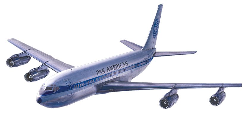 米・ボーイング707-321旅客機・パンナム【RE14338:4544032919573