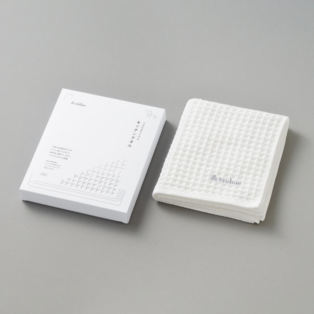 ツボエオリジナルキッチンハンドタオル ホワイト – おろし金専門