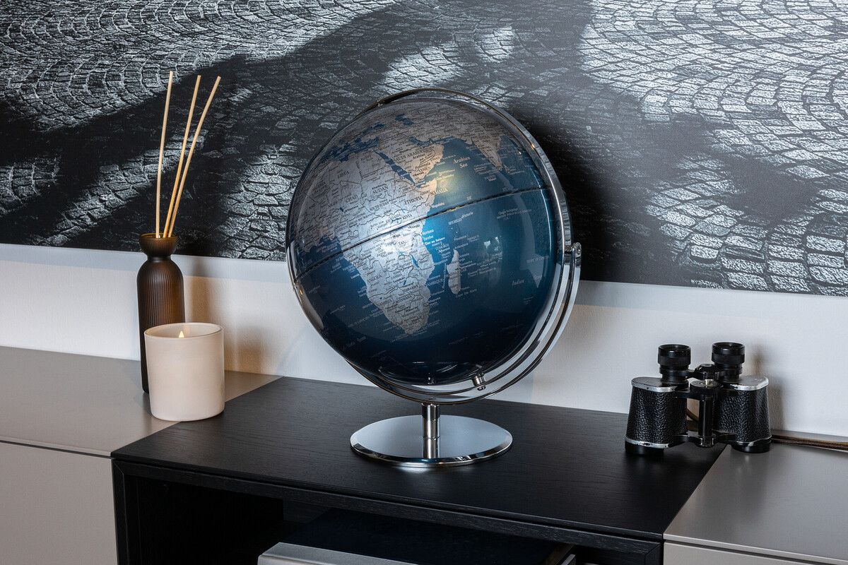 Troika JURI 12-In Dual-Axis Desk Globe – Metal Base & Topographic