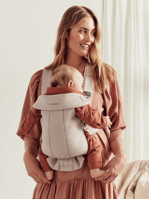 Baby Bjorn Baby Carrier Mini 3D Jersey- Light Beige | Traveling Tikes