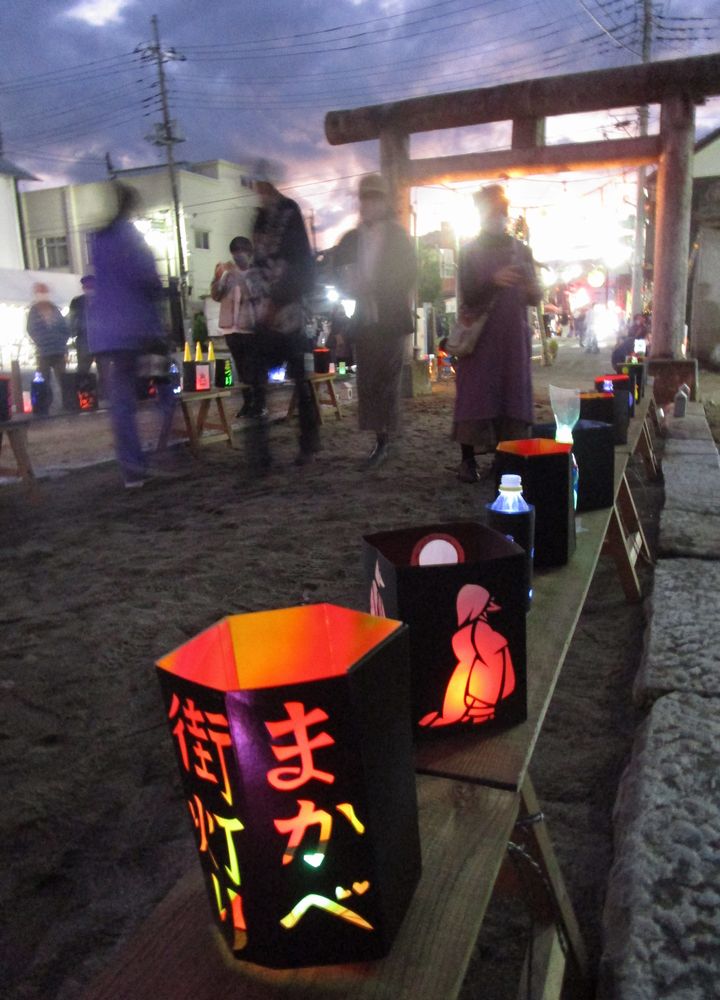 桜川で「まかべ♥街灯り十三夜祭」 10月12日 重伝建の街を照らす手作り