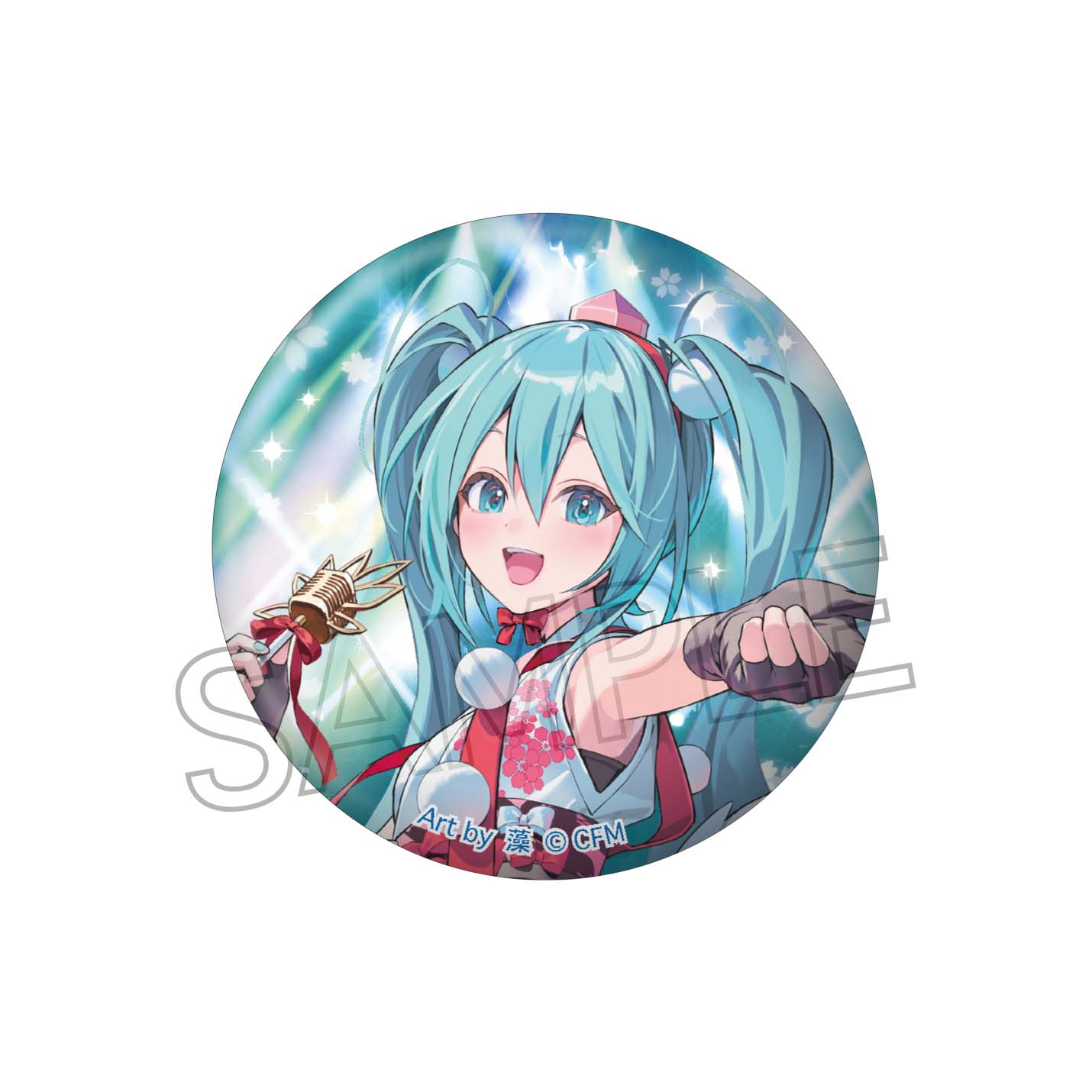 新潟花火 初音ミク 缶バッジ 荻pote ライブペイント 【公式通販】