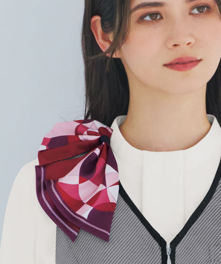 全4色】ミニスカーフ（リバーシブル） EAZ967 | 事務服・会社制服の