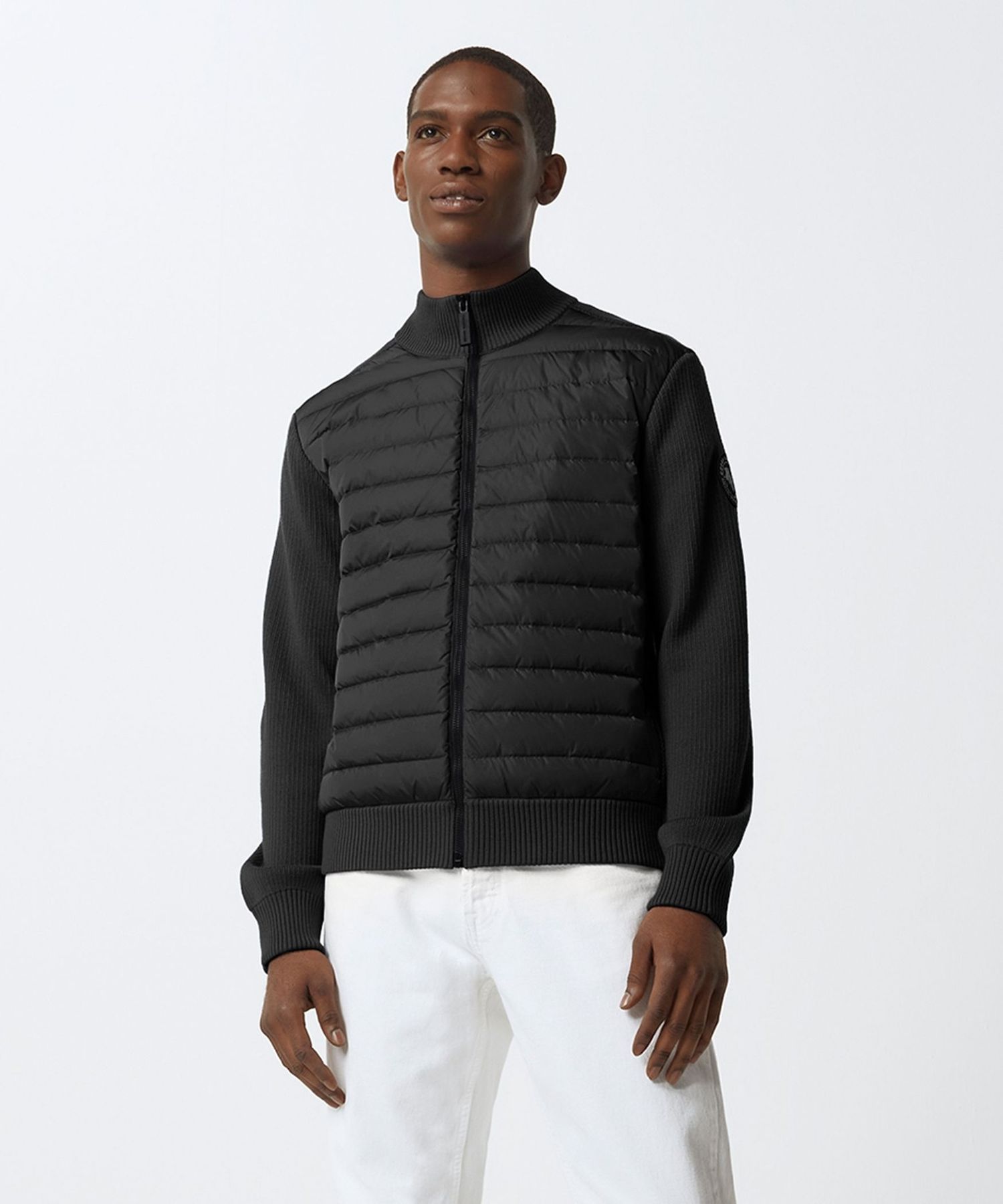 CANADA GOOSE＞ハイブリッジニット ジャケット ブラックレーベル