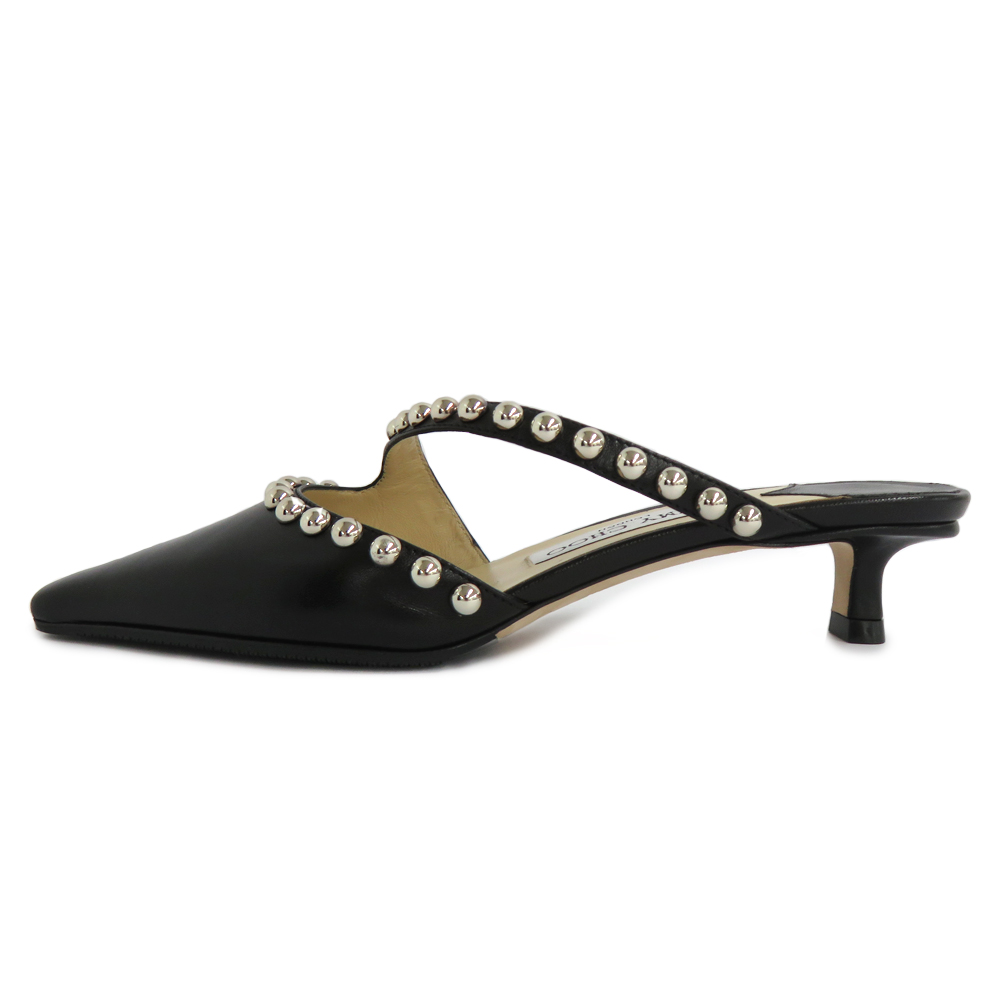 名古屋】【JIMMY CHOO】ジミーチュウ Ros 35 スタッズ ミュール レザー