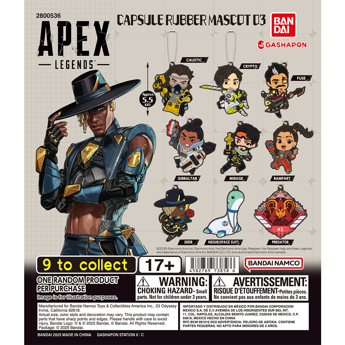 APEX LEGENDS CAPSULE RUBBER MASCOT 03 | NEW | Gashapon US official