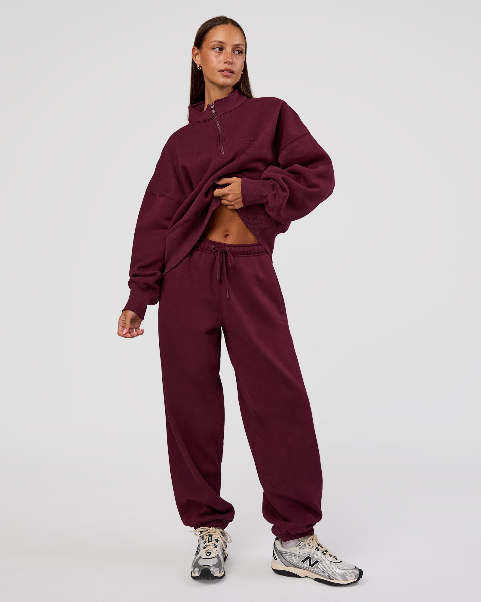 MVP Oversized Slouchy Fit Track Pant - Cherry Lacquer | LSKD – LSKD US