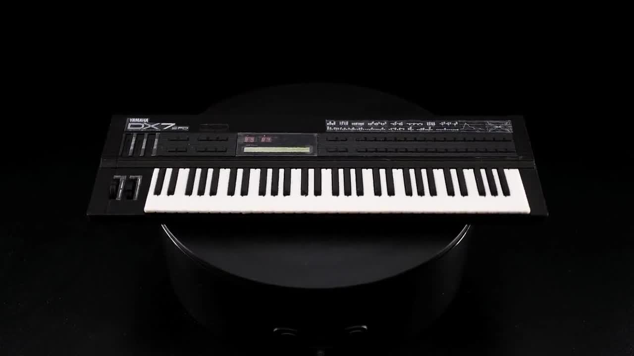Miniature Yamaha DX7 II FD Synthesizer: 1/6 Scale Collectible with