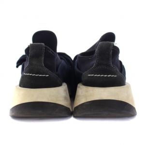 リボン スニーカー シューズ ナイロン キャンバス 35 22?p 黒 ブラック