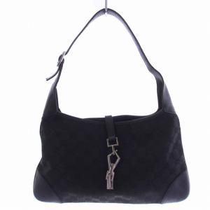 ハンドバッグ GGキャンバス レザー ブラック 28628（2024/11/03買取