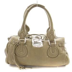 パディントン ハンドバッグ 南京錠 レザー べージュ（2024/11/05買取