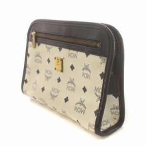 セカンドバッグ クラッチバッグ レザー ロゴ 総柄 ヴィトセス柄 白