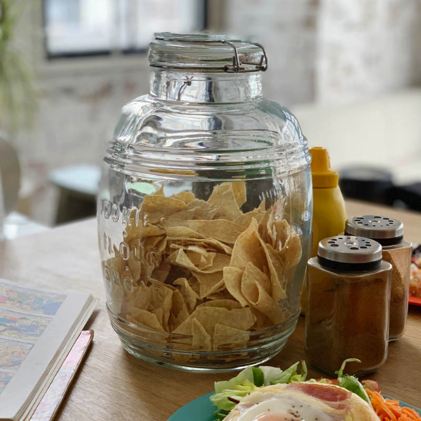 ダルトンガラス瓶・キャニスター 6個セット スタンド付き DULTON