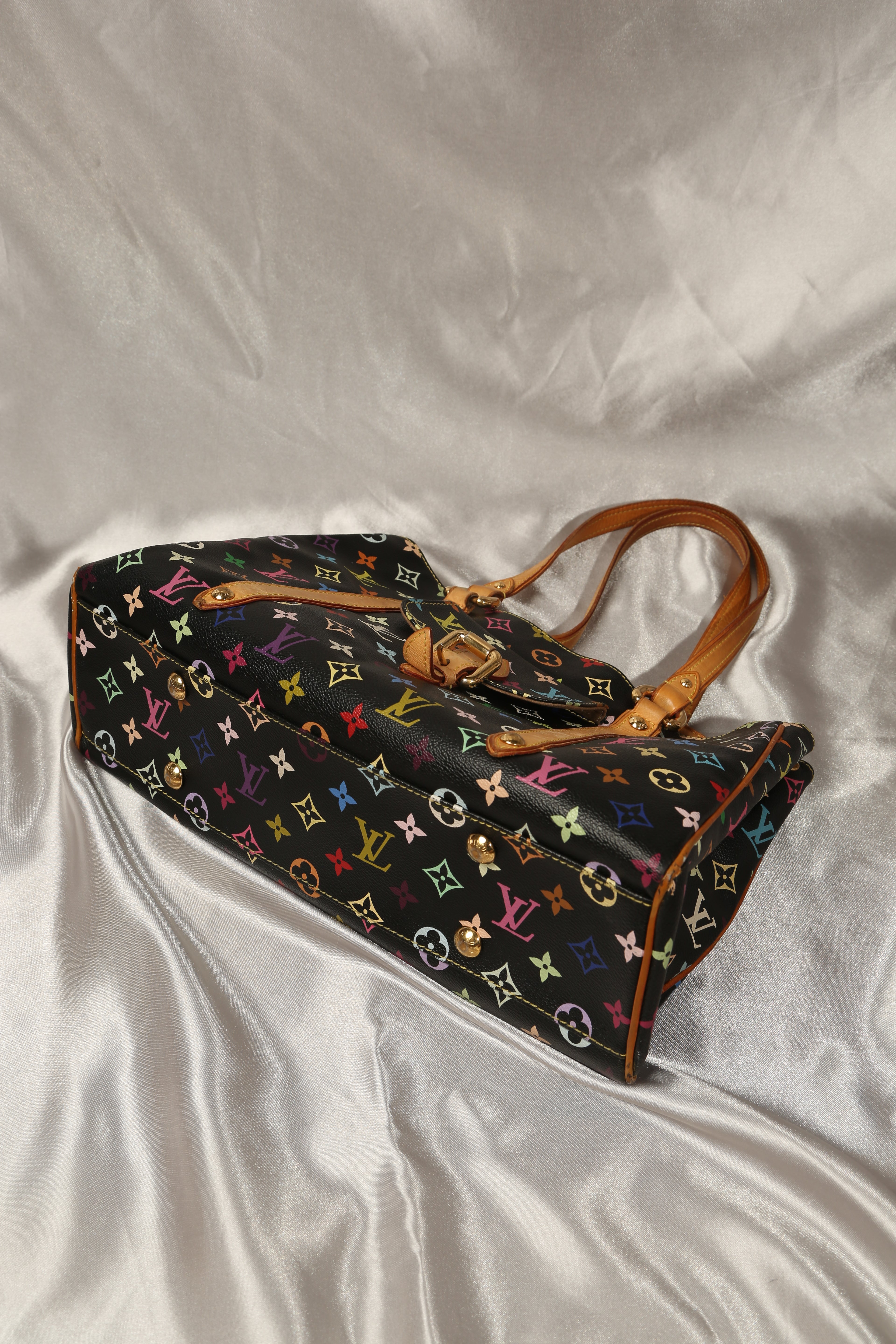 LOUIS VUITTON Aurelia MM Black Multicolor Monogram Tote Bag – Vintylux