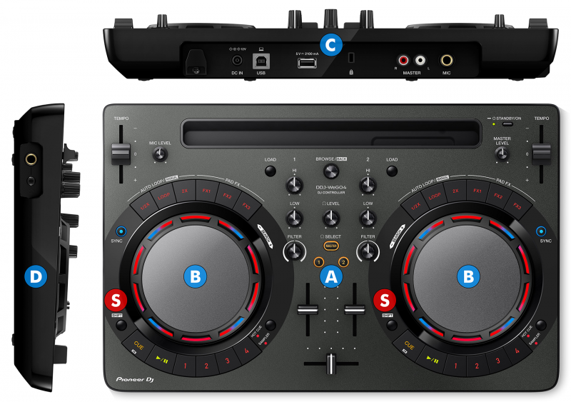 VirtualDJ - DDJ-WeGO4 - Layout