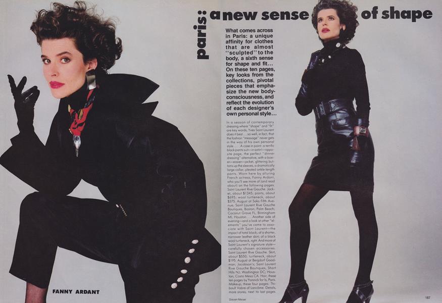 Paris: A New Sense of Shape | Vogue | July 1985
