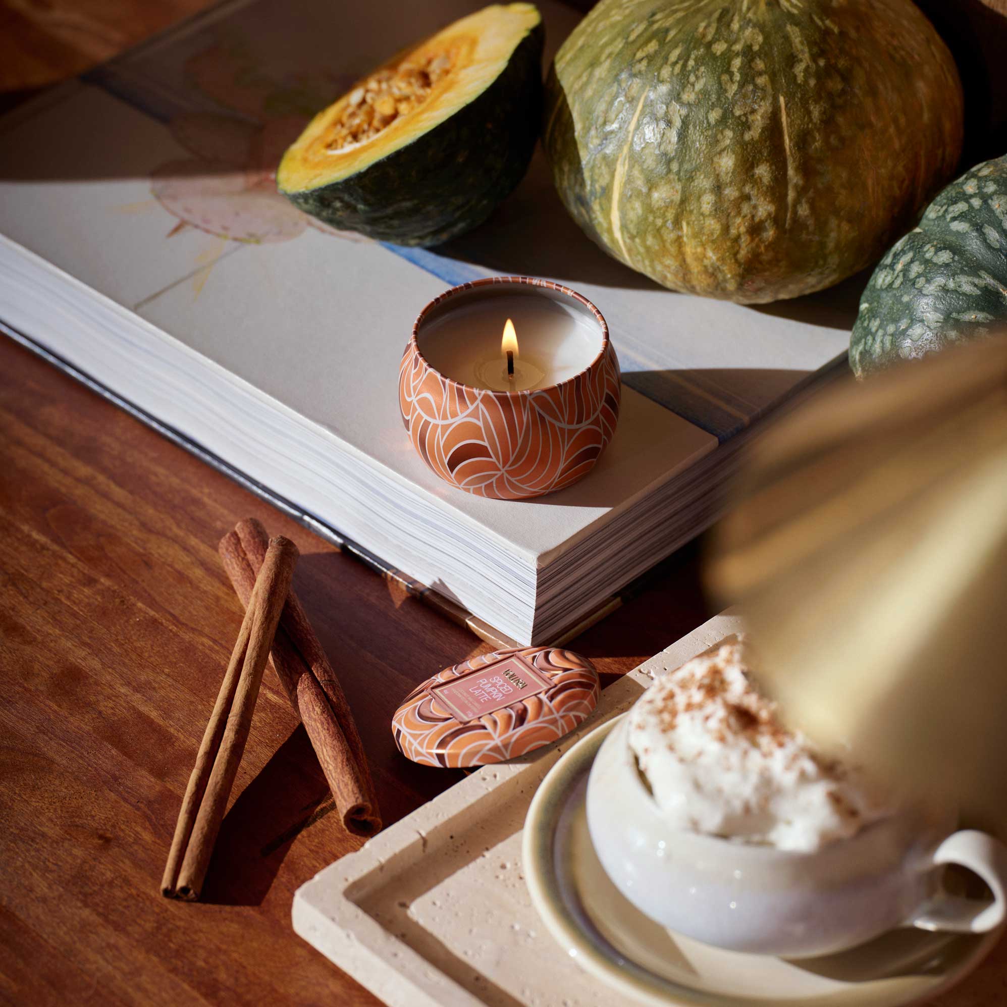 Spiced Pumpkin Latte | Mini Tin Candle | VOLUSPA