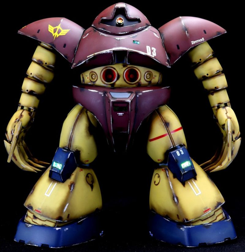 ガンプラ【HGUCゴッグ3】完成 成形色仕上げ+ウェザリング仕上げ